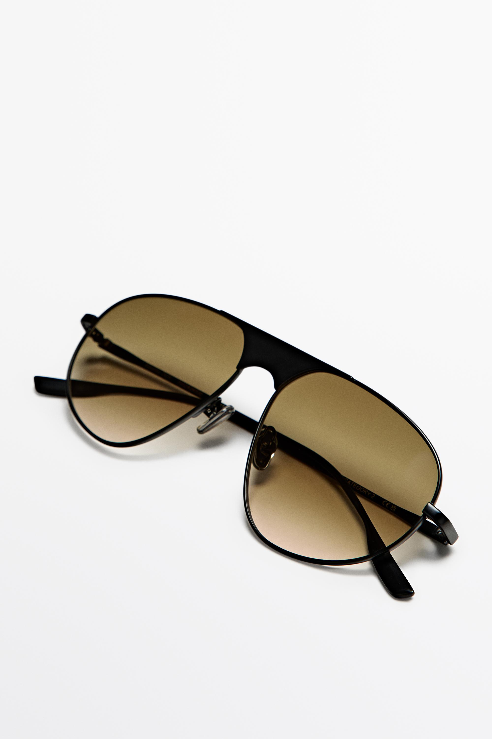 Lunettes de soleil aviateur métalliques